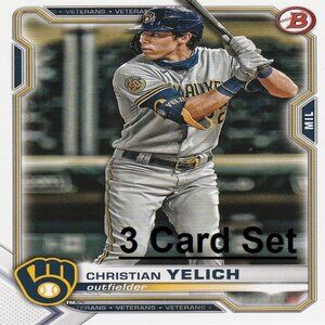 Christian Yelich (MIL) Card Collection - 3 Card Set